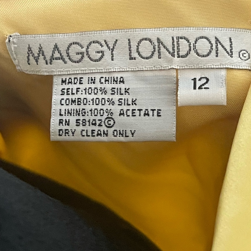 Maggy London 100% Silk Scoop Neck Sleeveless Midi Dress Size 12 - Picture 5 of 5